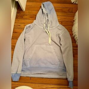 Free people Light Blue Hoodie  two tone blue made to look vintage